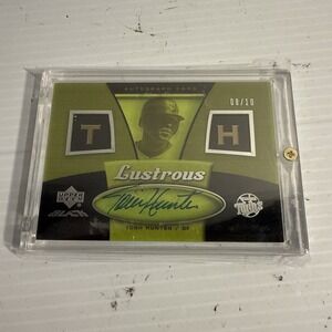 TORII HUNTER 2007 UPPER DECK BLACK LUSTROUS‎ Auto SSP #8/10 TWINS Very Rare